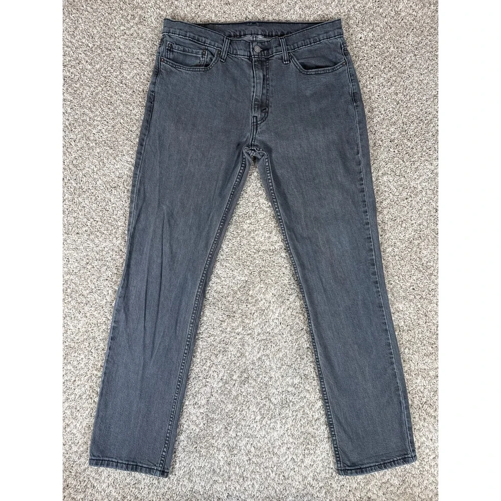 Levis 511 Jeans‎ Mens 36x34 Gray Slim Fit Charcoal Stretch Denim Pants Strecth